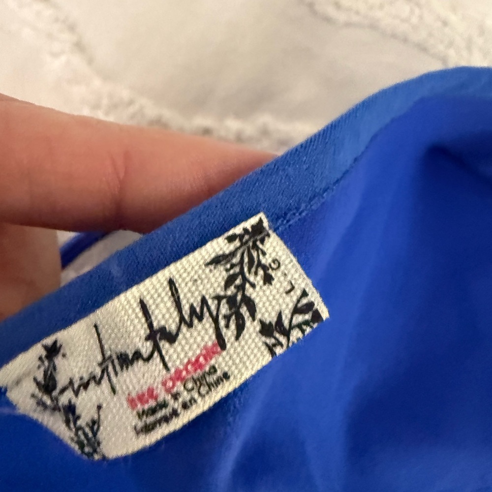 Free People Royal Blue Spaghetti Strap Bodysuit - Picture 2 of 14